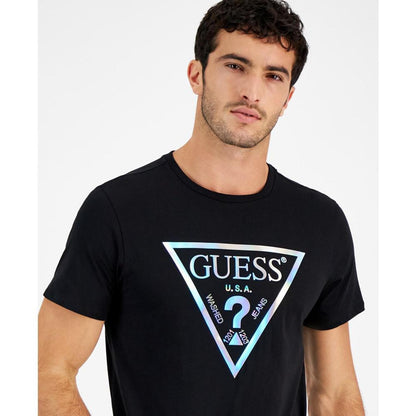 Men's Iridescent Foil Logo-Print Crewneck T-Shirt