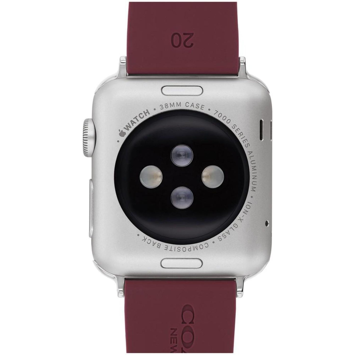 Burgundy Silicone Strap for 38, 40, 41mm Apple Watch