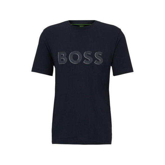 Contrast logo-print T-shirt in cotton jersey