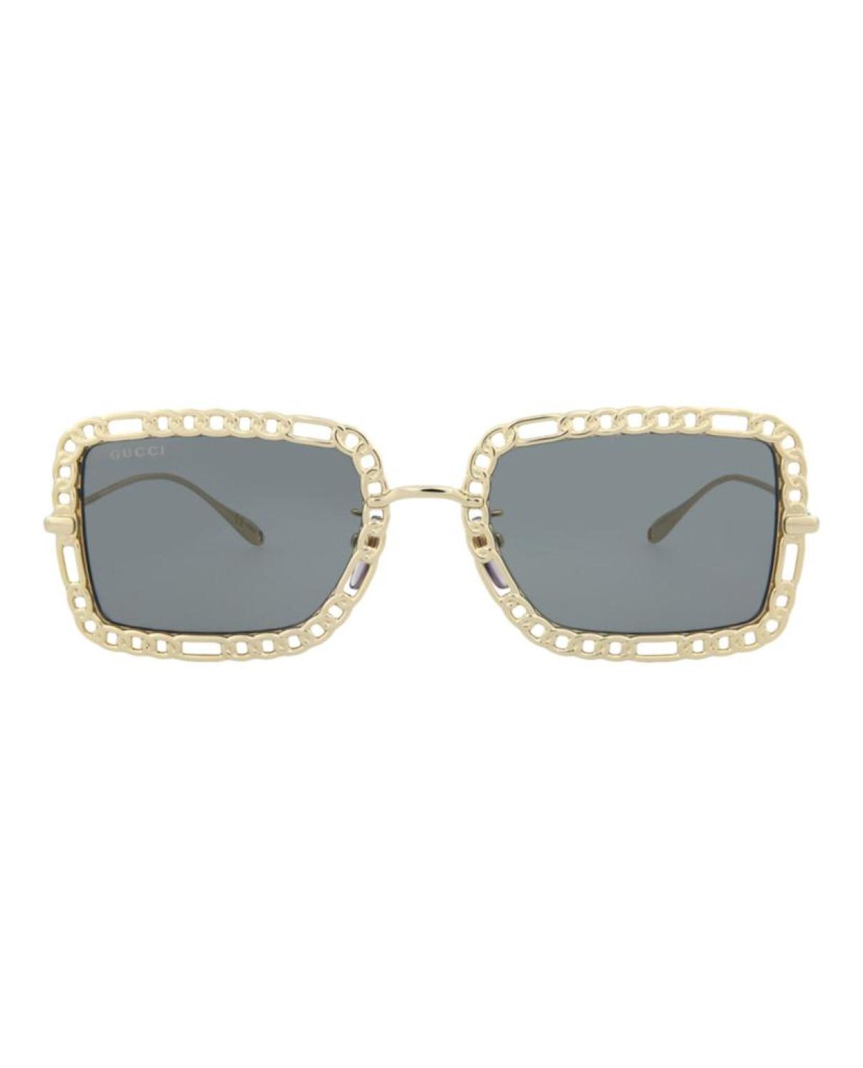 Square-Metal Frame Sunglasses