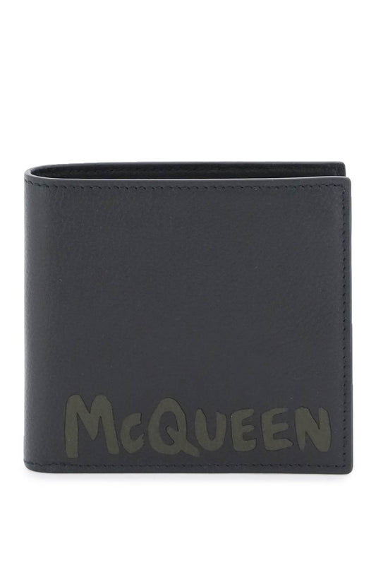 Alexander mcqueen graffiti bi-fold wallet