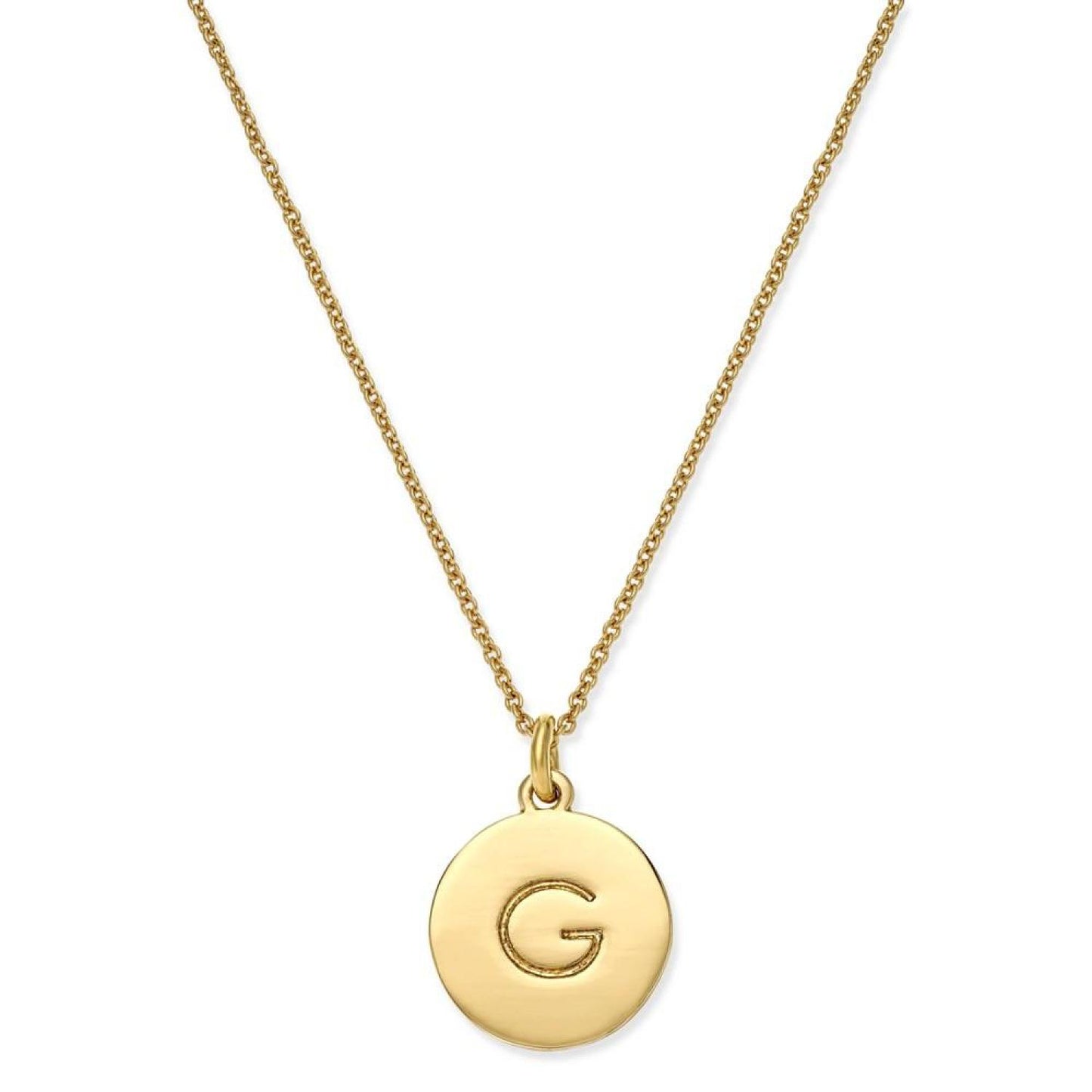 12k Gold-Plated Initials Pendant Necklace, 17" + 3" Extender