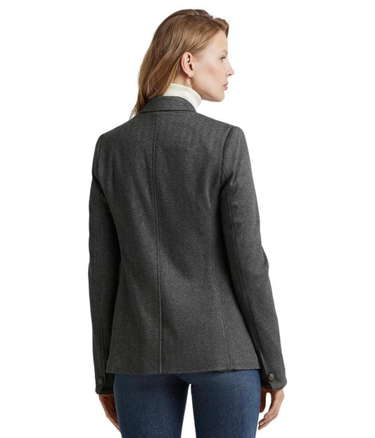 Herringbone Jacquard-Knit Blazer