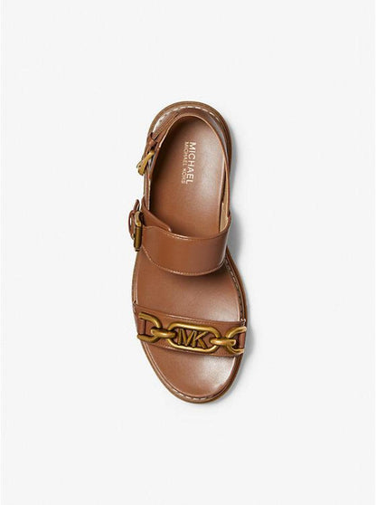 Kailey Logo Embellished Leather Sandal