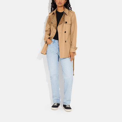 Coach Outlet Signature Lapel Short Trench