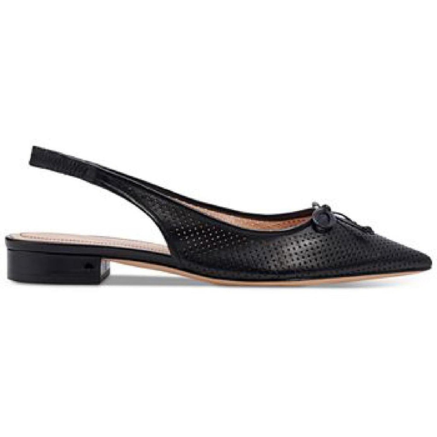 Veronica Womens Leather Perforated Slingbacks