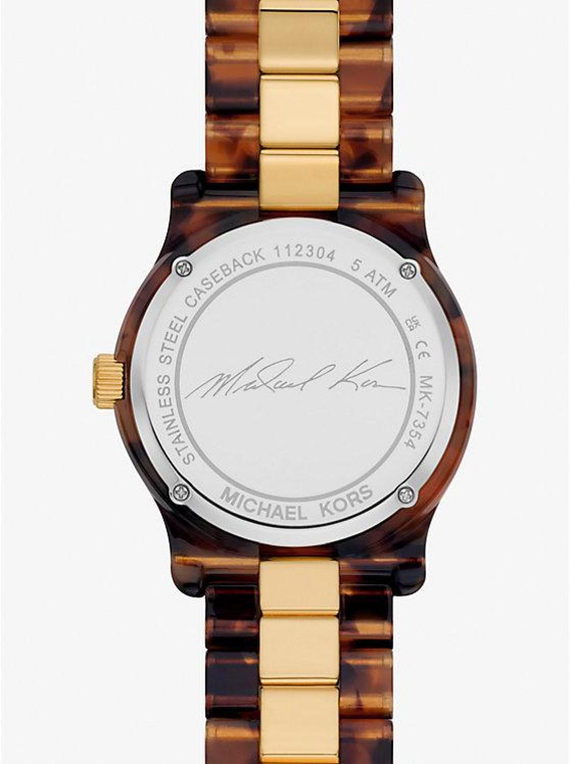 Runway Gold-Tone and Tortoiseshell Acetate Watch