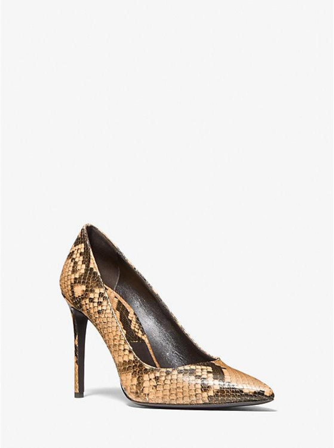 Gretel Python Embossed Leather Pump