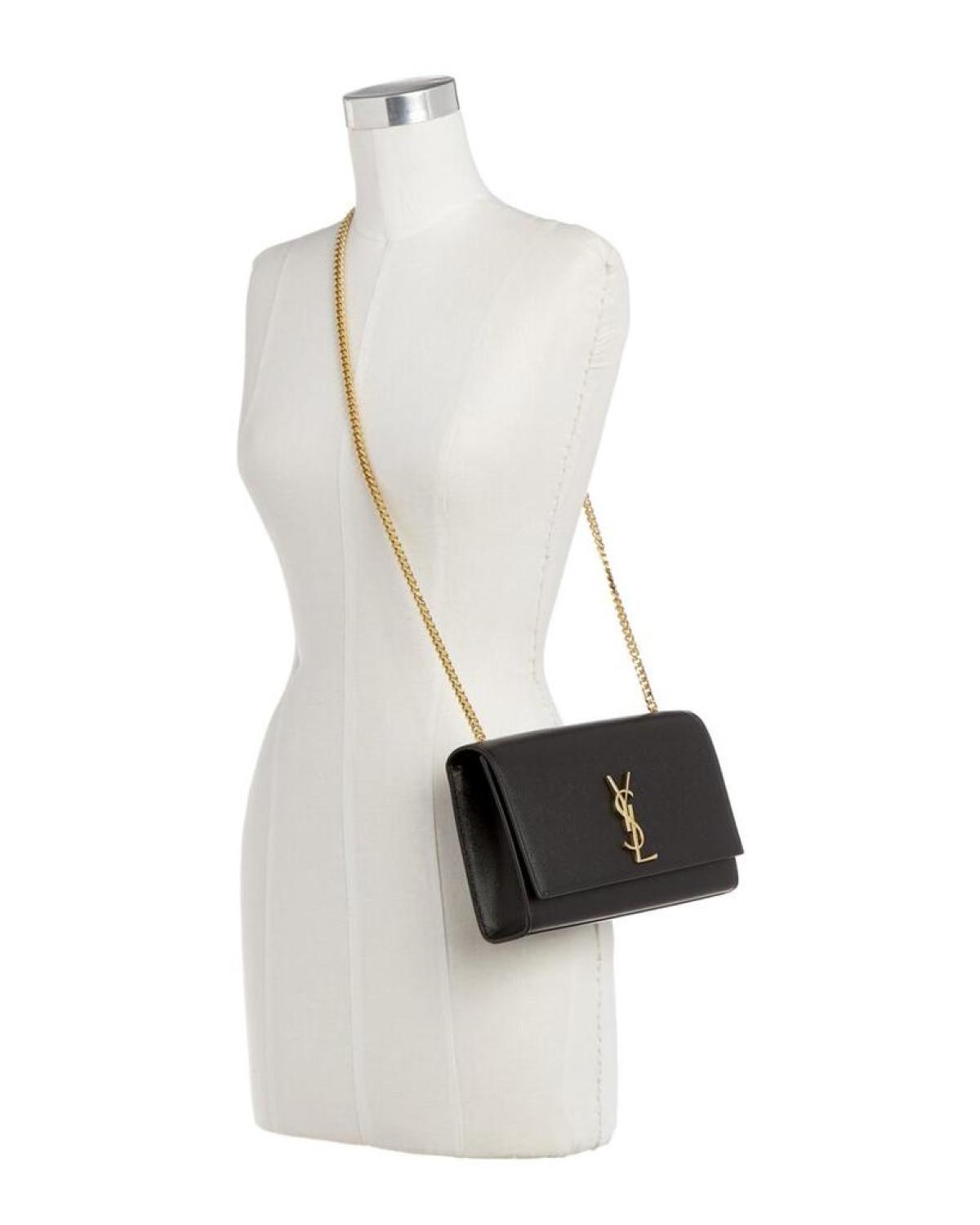 Saint Laurent Kate Monogram Medium Leather Shoulder Bag