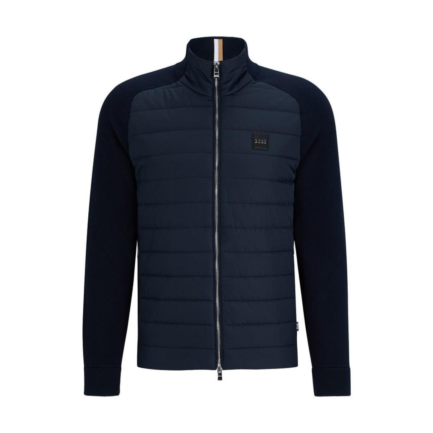 Men's Mixed-Material Knitted Jacket