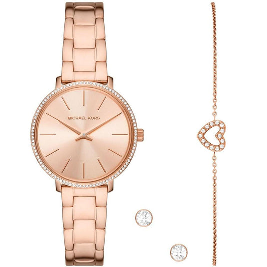 Women's Pyper Rose Gold-Tone Stainless Bracelet Watch 32mm Gift Set