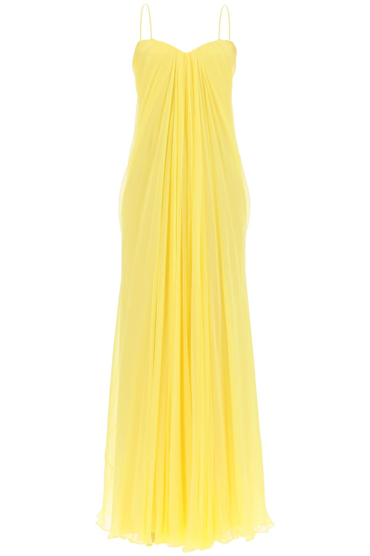 Alexander mcqueen silk chiffon bustier gown