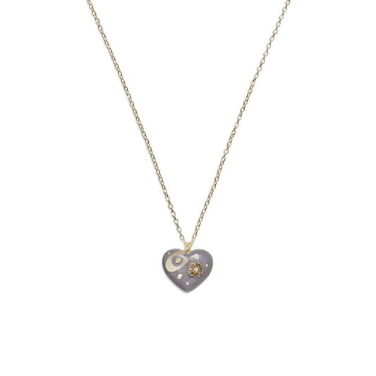 Resin Heart Short Pendant Necklace