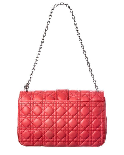 Dior Coral Leather Large Miss Dior Flap Bag (Authentic Pre-Owned)