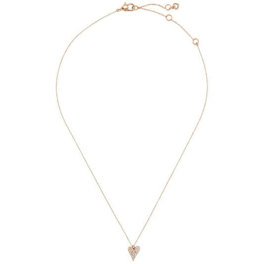 Rose Gold-Tone Pavé Heart Mini Pendant Necklace, 16" + 3" extender