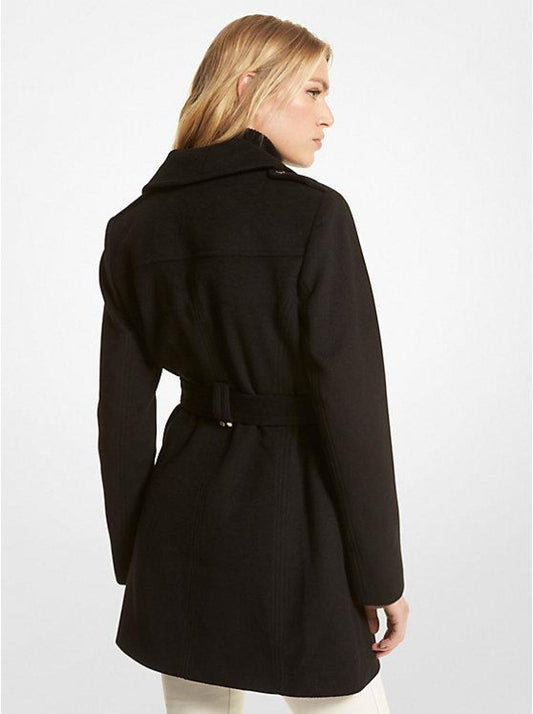 Wool Blend Belted Coat