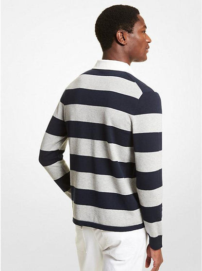 Striped Stretch Cotton Rugby Sweater