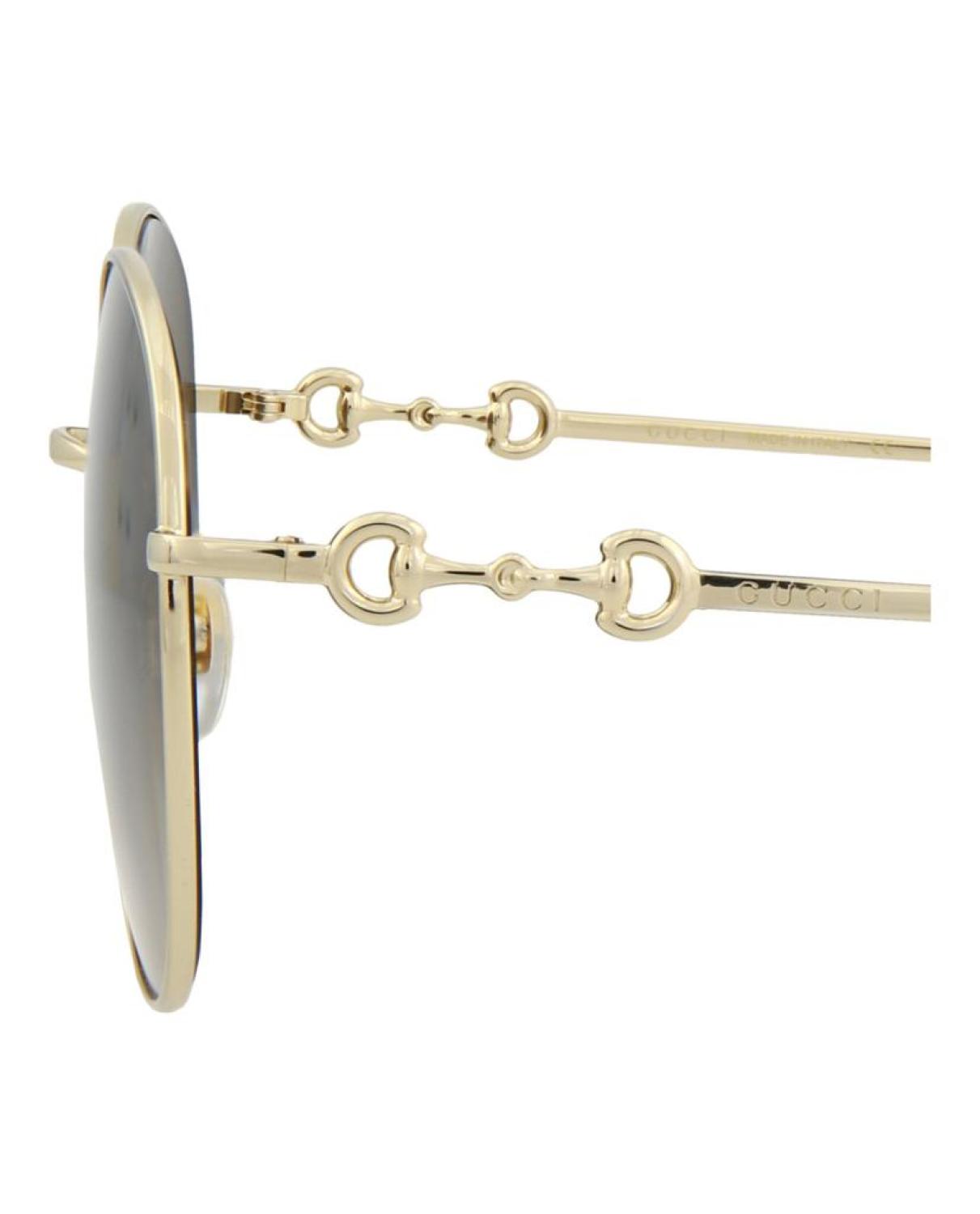 Round/Oval-Frame Metal Sunglasses