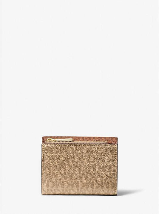 Jet Set Two-Tone Signature Logo Tri-Fold Wallet