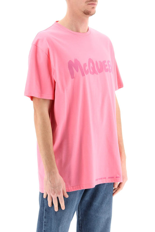 Alexander mcqueen mcqueen graffiti oversized t-shirt