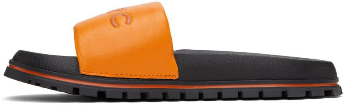 Orange 'The Leather Slide' Sandals