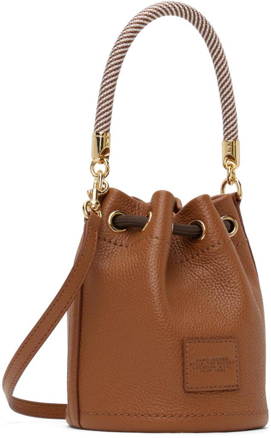 Brown 'The Leather Mini Bucket' Bag