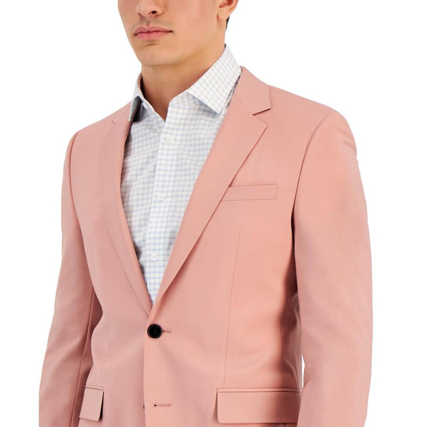 Men's Slim-Fit Solid Wool Superflex Suit Jacket