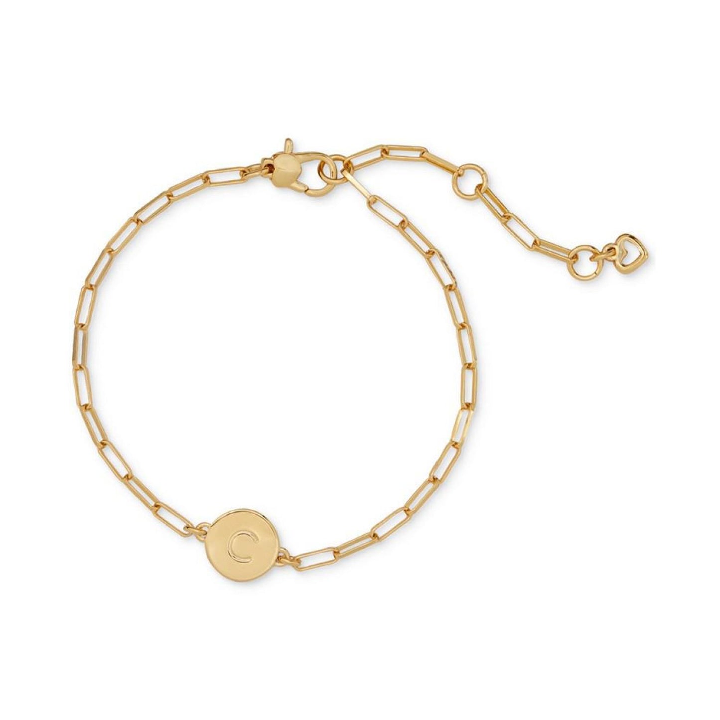 Gold-Tone Initial A Chain Link Bracelet