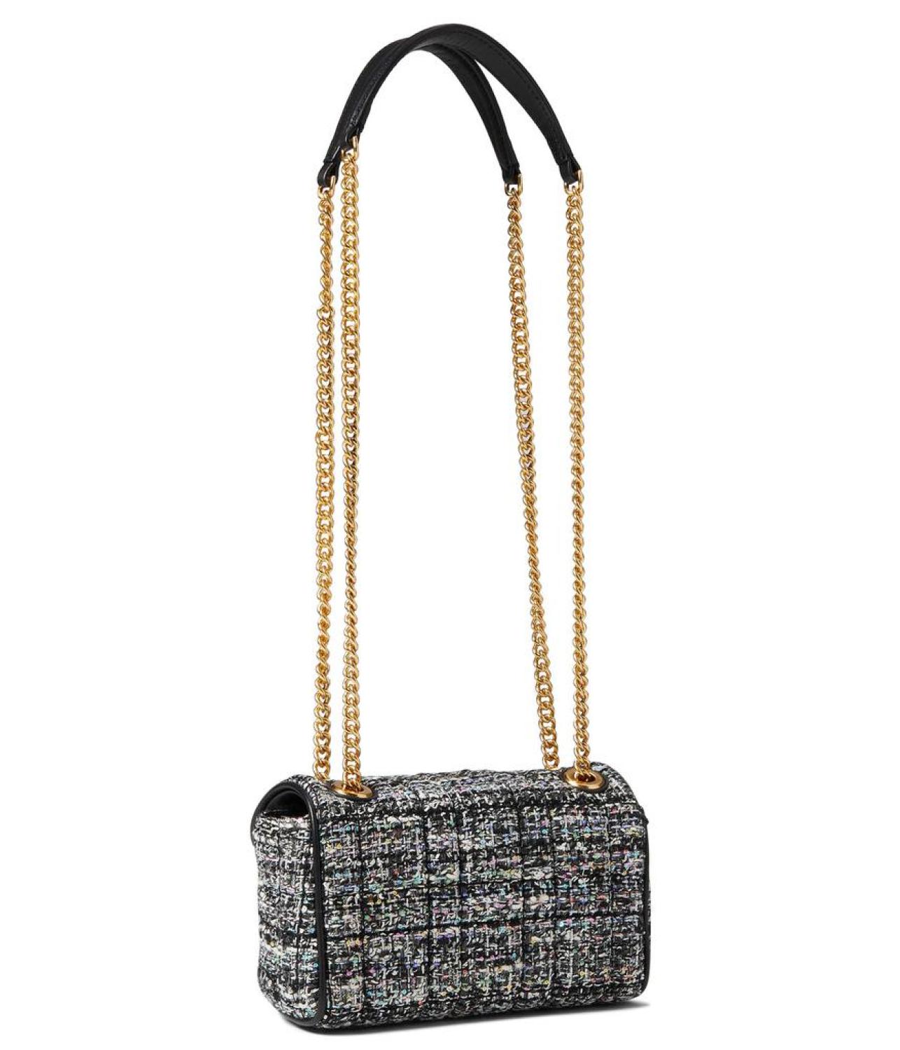 Evelyn Sequin Tweed Small Shoulder Crossbody