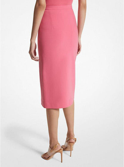 Crepe Slit Pencil Skirt