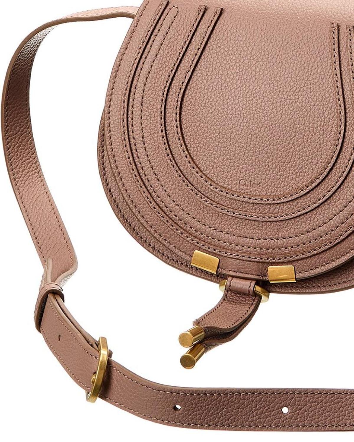 Chloé Marcie Small Leather Saddle Bag