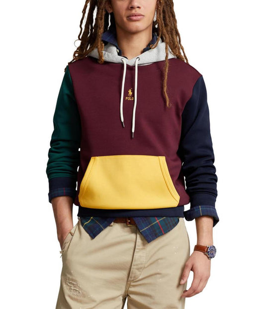 Color-Blocked Double Knit Hoodie