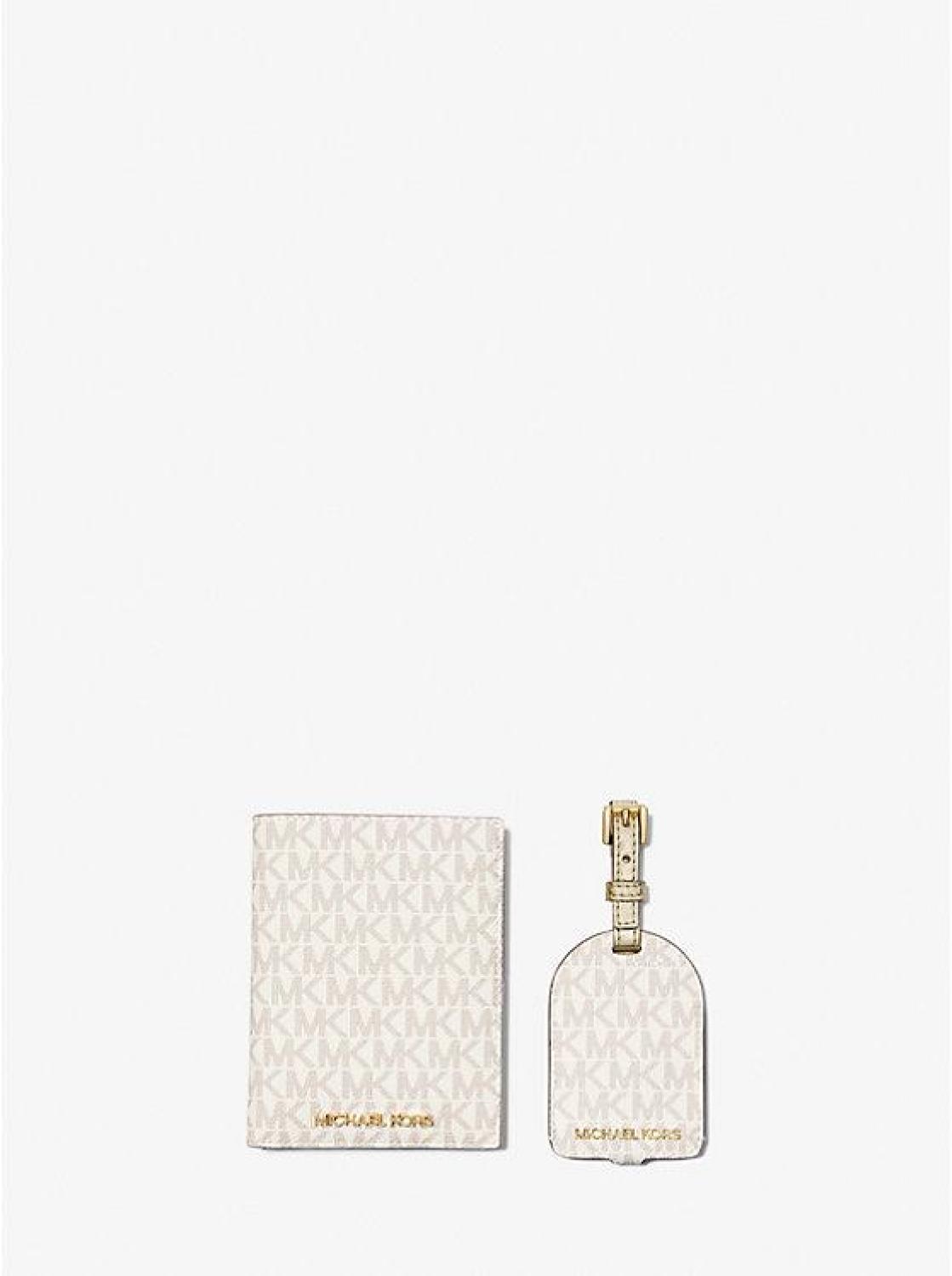 Signature Logo Passport Case and Luggage Tag Gift Set