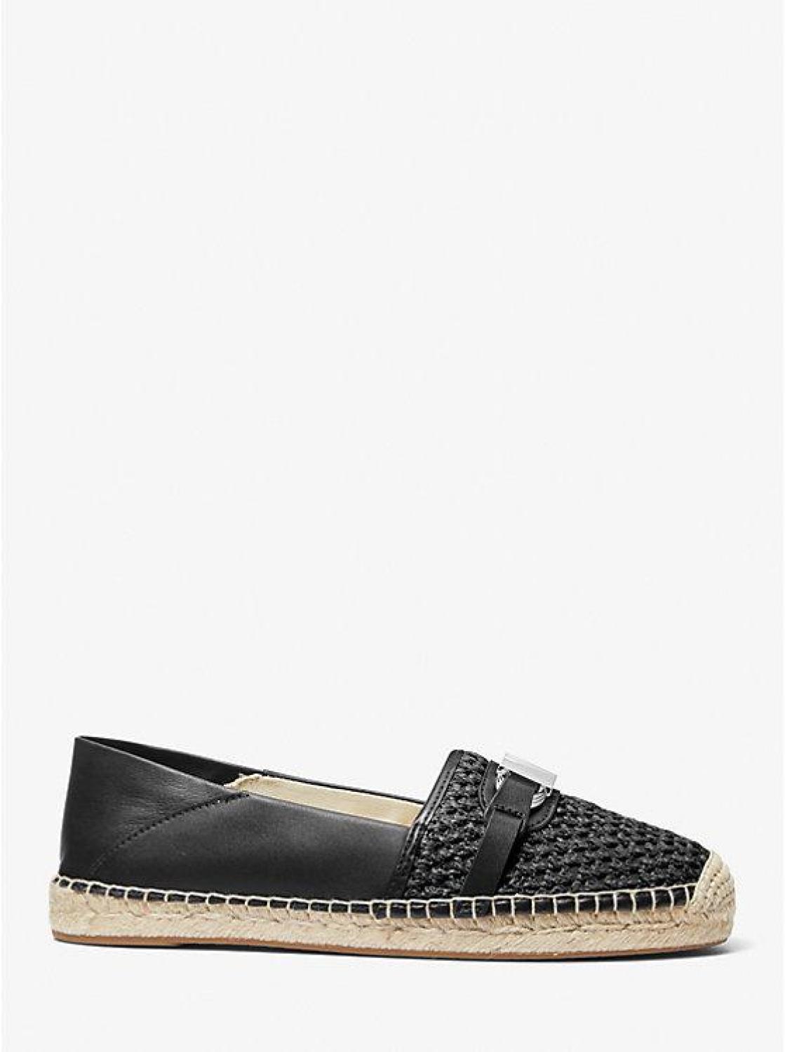 Ember Leather and Straw Espadrille