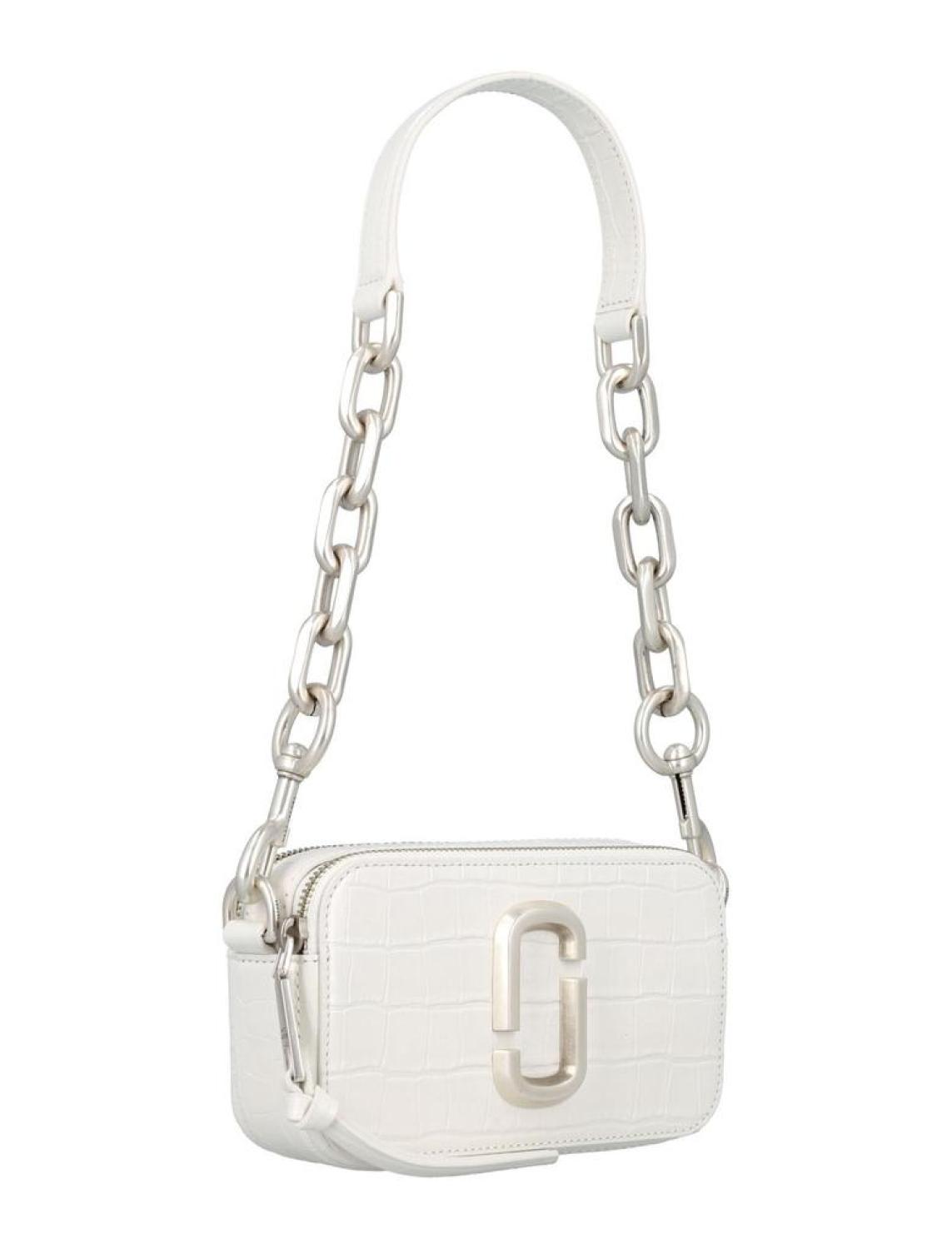 Marc Jacobs Logo Plaque Embossed Chain Shoulder Bag