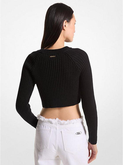 Ribbed Organic Cotton Cropped Sweater