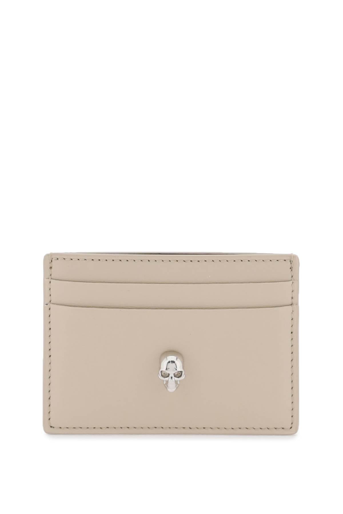 Alexander mcqueen saffiano leather skull card holder