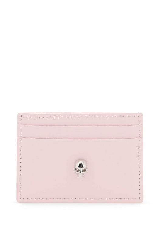 Alexander mcqueen saffiano leather skull card holder