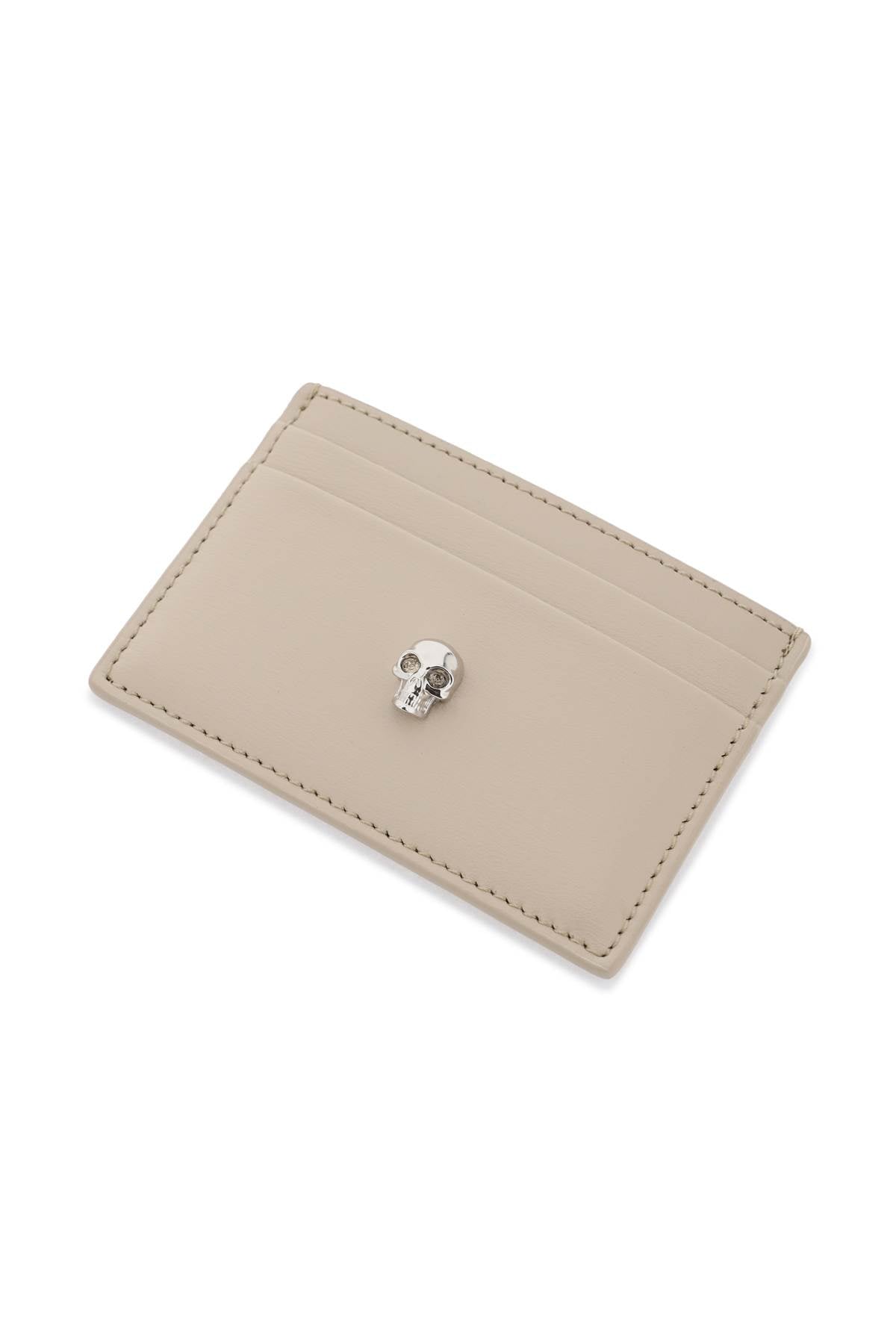 Alexander mcqueen saffiano leather skull card holder