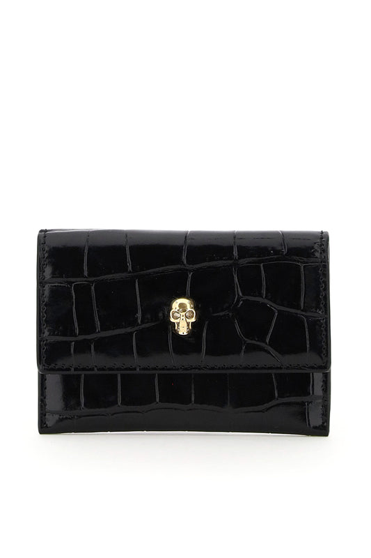 Alexander mcqueen envelope skull card holder pouch