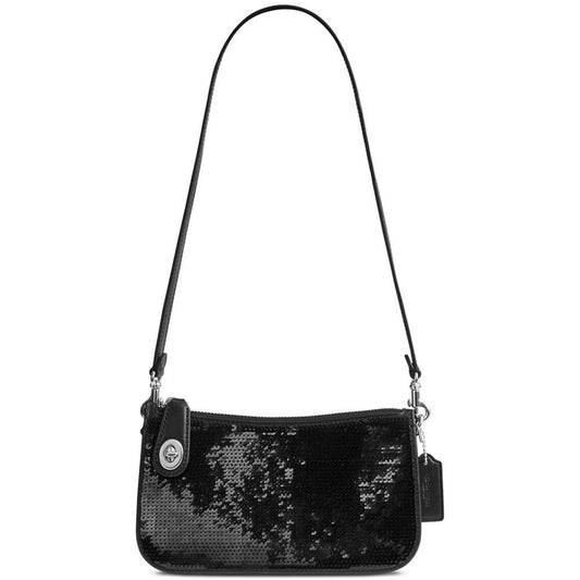 Penn Small Leather Sequined Shoulder Bag