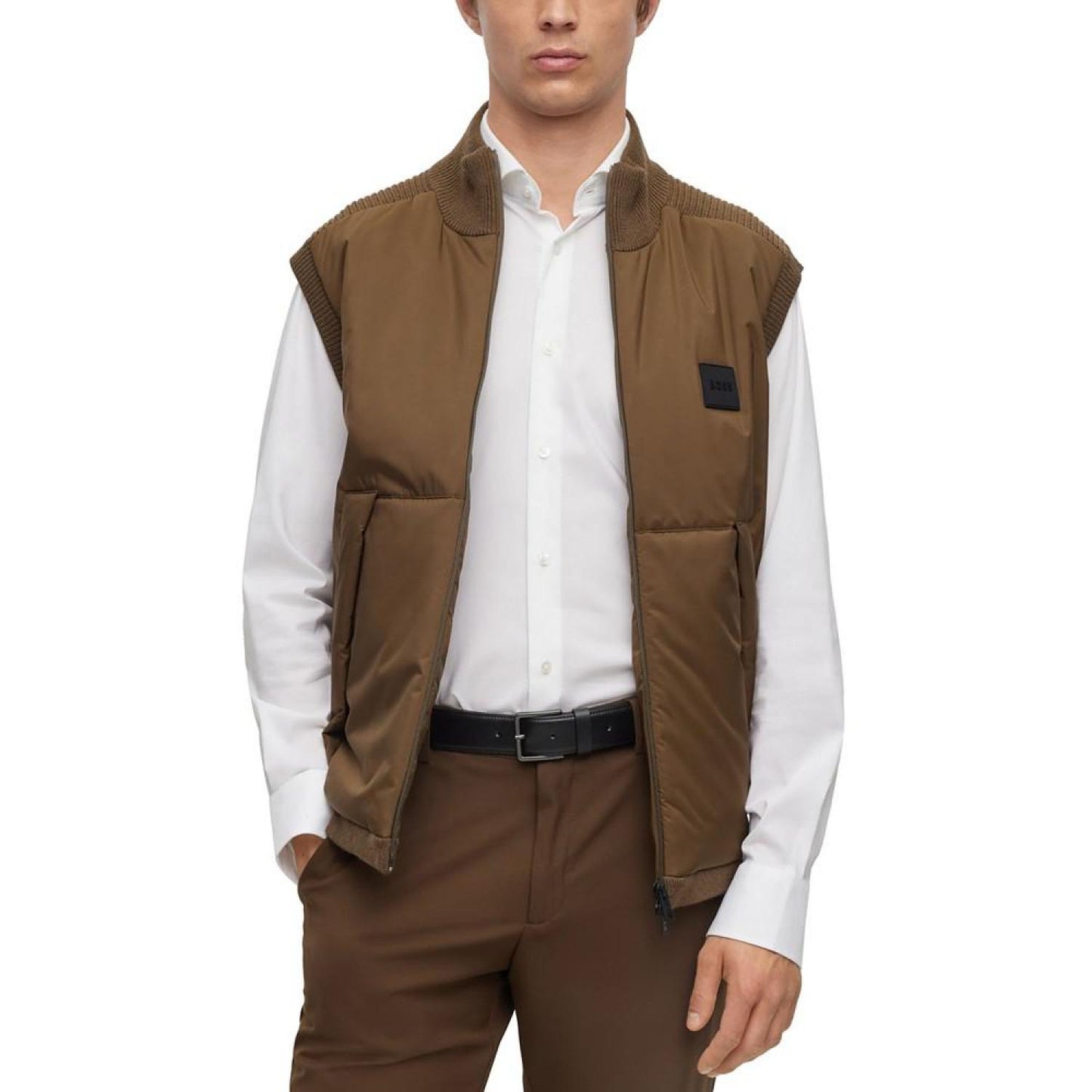 Men's Logo Patch Regular-Fit Gilet Vest