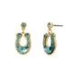 Faux Stone Signature C Drop Earrings