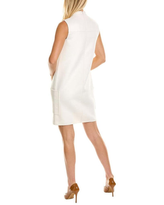 Michael Kors Mock Neck Wool & Angora-Blend Shift Dress