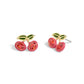 Faux Stone Cherry Stud Earrings