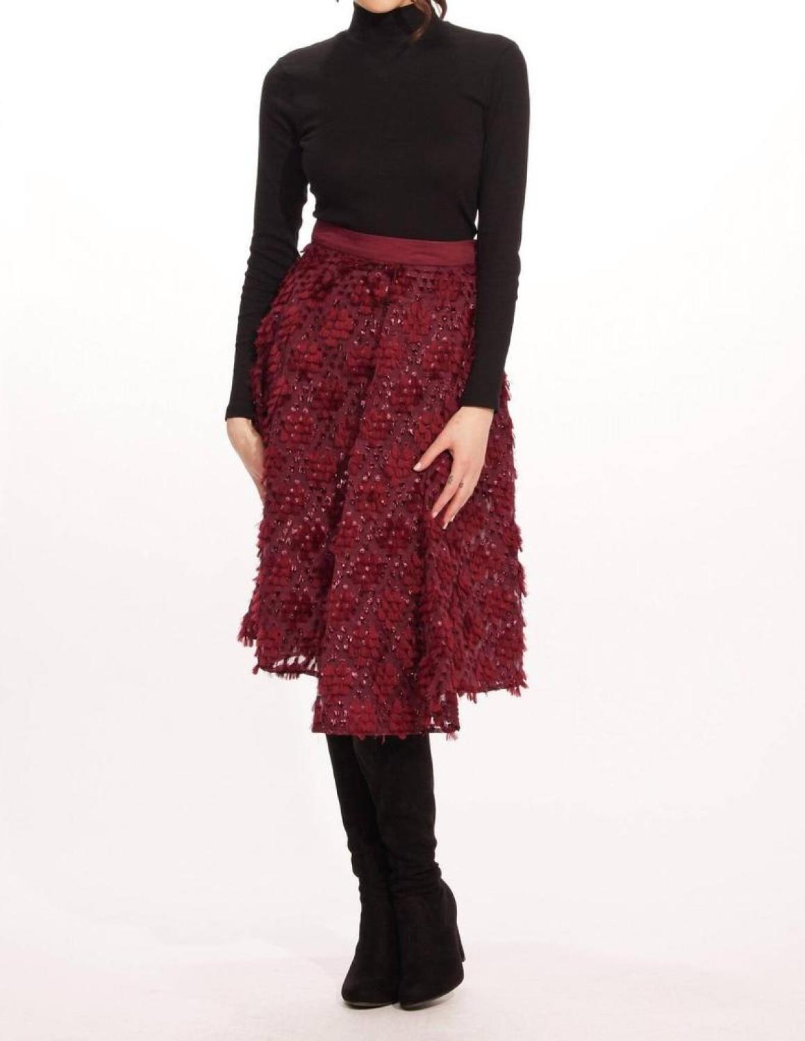 Dion Skirt In Sangria Fizz