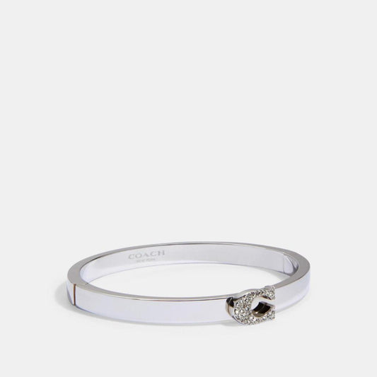 Coach Outlet Pave Signature Hinged Bangle