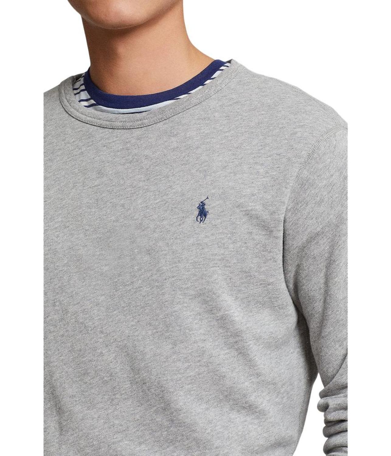 Cotton Terry Crew Neck Sweatshirt