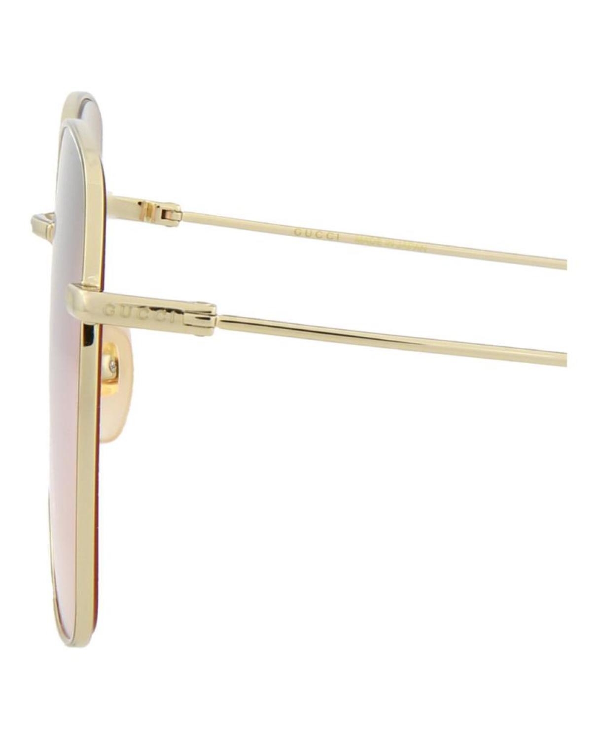 Square-Frame Metal Sunglasses