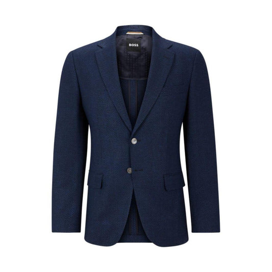 Slim-fit jacket in micro-pattern stretch cloth